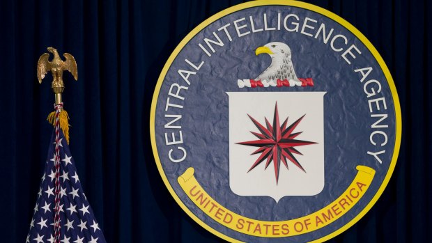 The seal of the Central Intelligence Agency at CIA headquarters.