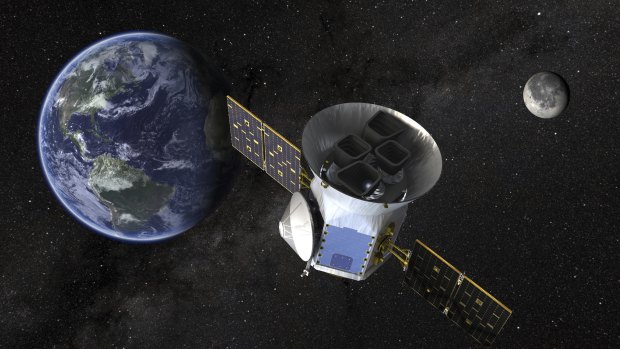 An illustration of the Transiting Exoplanet Survey Satellite (TESS). 
