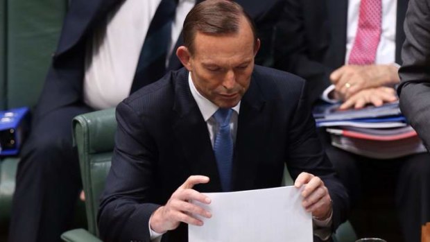 Prime Minister Tony Abbott after his national security statement on Monday. Photo: Andrew Meares