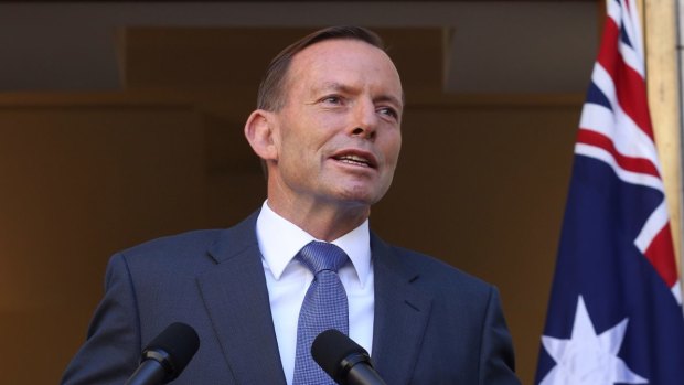 Tony Abbott holds a 46 minute news conference at Parliament House on Monday.