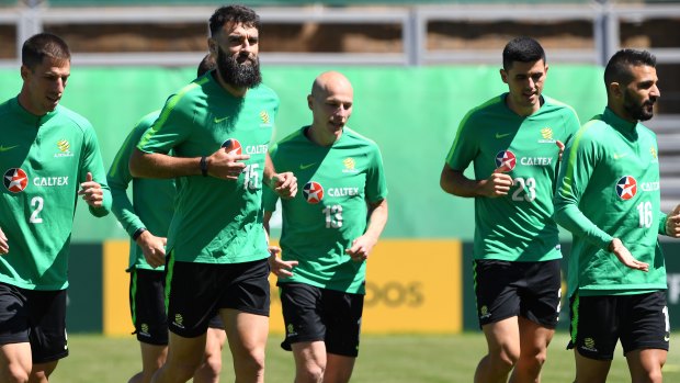 Winning mood: Morale remains good inside the Socceroos camp, captain Mile Jedinak says.