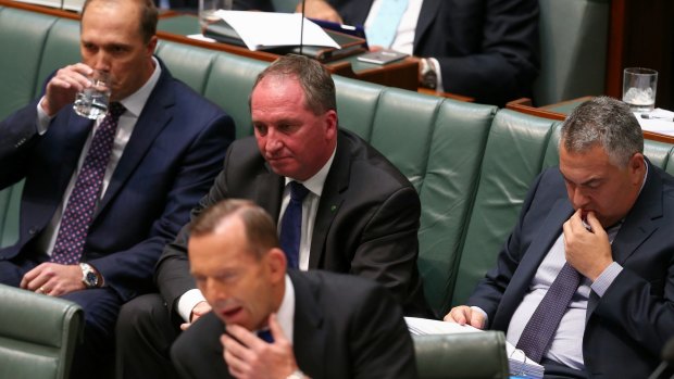 Agriculture Minister Barnaby Joyce during question time on Monday.