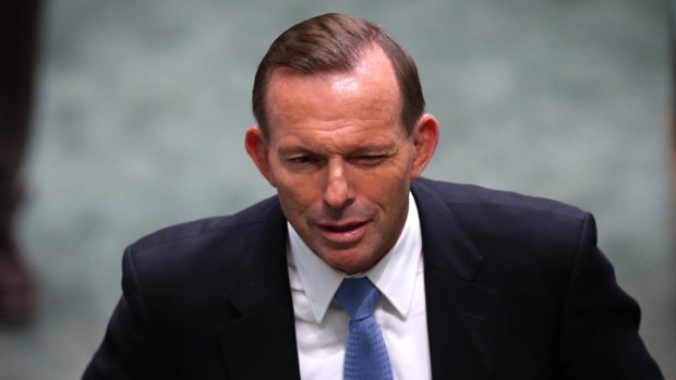 Prime Minister Tony Abbott departs question time on Monday.