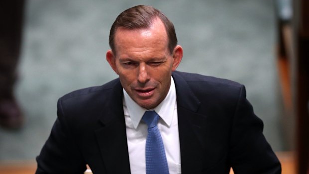 Prime Minister Tony Abbott departs question time on Monday.