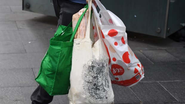 Some shoppers are embracing reusable bags. 