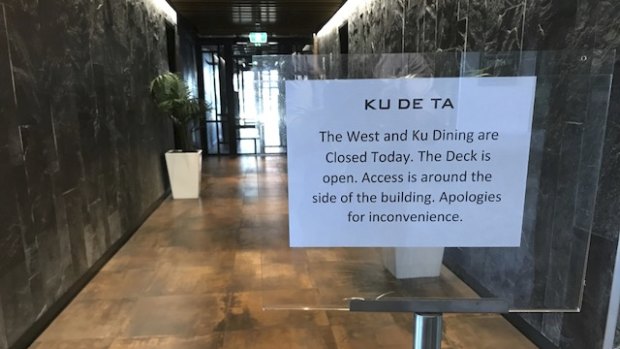 Ku De Ta at the $18 million On The Point waterfront precinct has gone into administration.