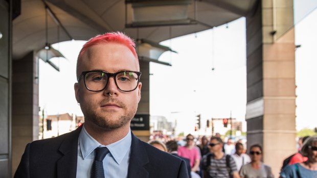 Christopher Wylie, a whistleblower and former employee with Cambridge Analytica, leaves after attending a parliamentary select committee with Alexander Nix, former chief executive officer of Cambridge Analytica in London, UK.