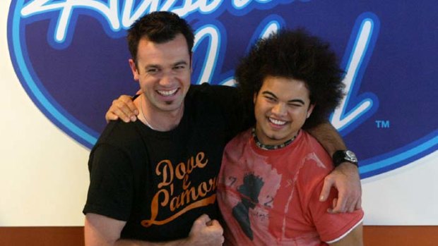 The original <em>Australian Idol</em> runner-up and winner Shannon Noll and Guy Sebastian.