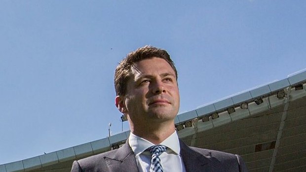 Looking ahead: Sydney FC chairman Scott Barlow at Allianz Stadium.