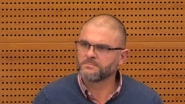 Bradley Wallis appears before the royal commission.  