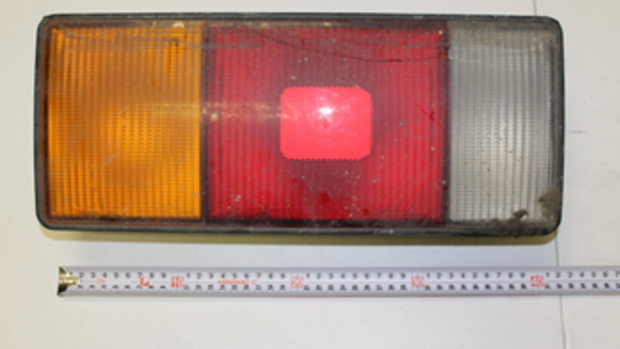 Forensic Crash Unit investigators have released a photo of a left rear tail light found at the scene of a fatal hit and run traffic crash that occurred in Logan Village on Friday, June 15 as they continue to seek public assistance. 