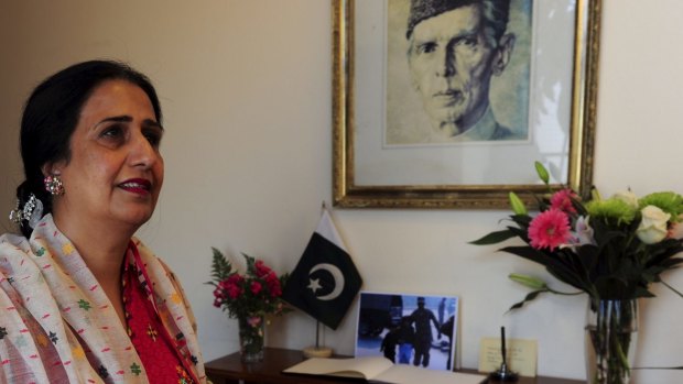 Pakistan High Commissioner to Australia, Naela Chohan was moved to tears as Canberra school children delivered flowers.