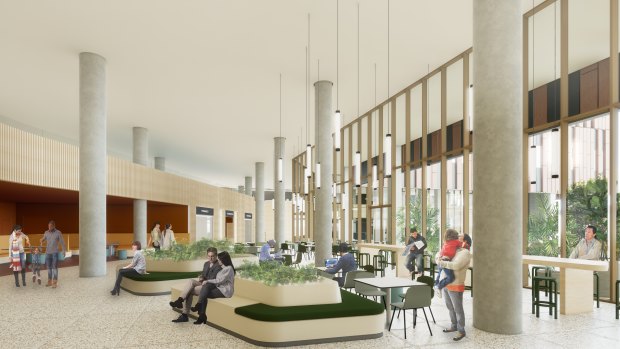 Artist impression of the new food court planned for the revamped Prince of Wales Hospital.