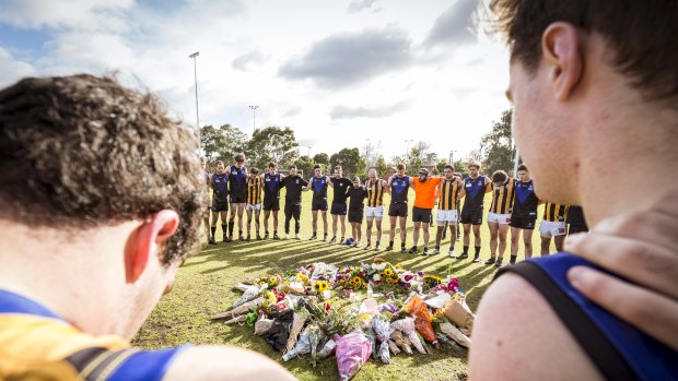 St Bernard's and Melbourne University Blacks players held a minute's silence in memory of Eurydice Dixon.