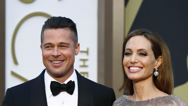 Actor Brad Pitt and actress Angelina Jolie arrive at the 86th Academy Awards back in 2014.