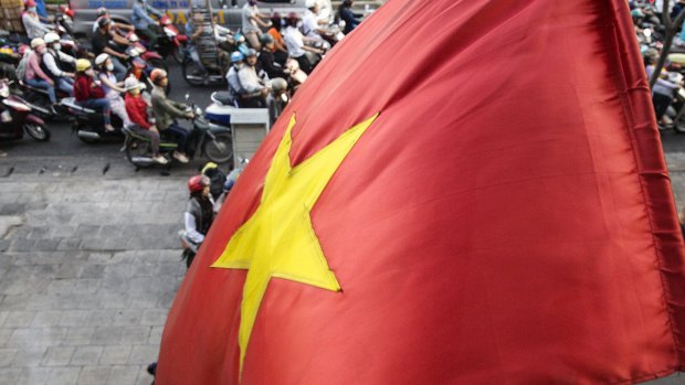 A Vietnamese national flag.