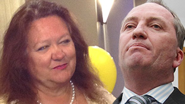 Gina Rinehart and Barnaby Joyce