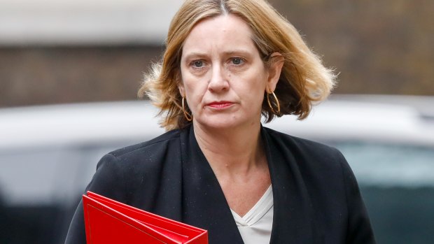 Resigned: Britain's Home Secretary Amber Rudd.