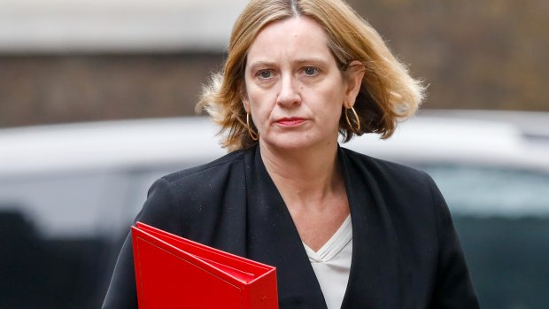 Resigned: Britain's Home Secretary Amber Rudd.