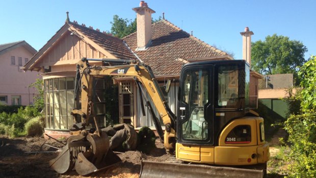 Demolition begins at Ngara, the Kew childhood home of Gough Whitlam.