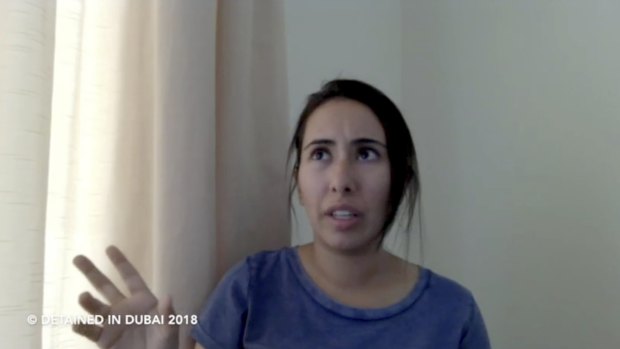 Sheikha Latifa bint Mohammed Al Maktoum speaking in a 40-minute video in which she says she’s planning on fleeing the UAE.