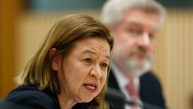 ABC Managing Director Michelle Guthrie and Minister for Communications Mitch Fifield.