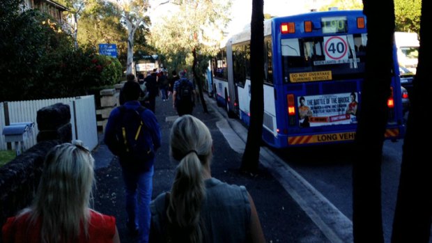 Citybound buses travelling on Military Road have been delayed.