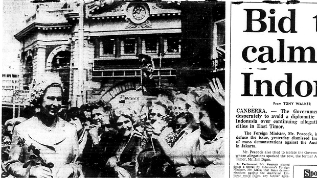 The front page of The Age on this day in 1977.