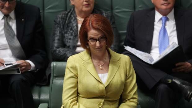 Prime Minister Julia Gillard during question time on Monday.