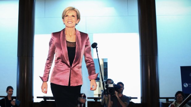 Foreign Minister Julie Bishop at Parliament House on Wednesday.