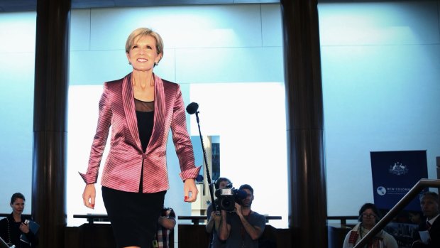 Foreign Minister Julie Bishop at Parliament House on Wednesday.