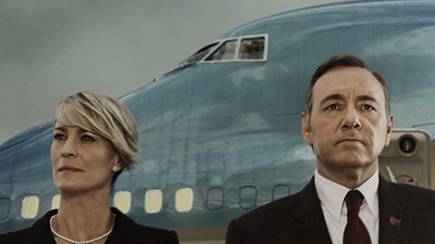 Kevin Spacey and Robin Wright in the Netflix drama House of Cards.