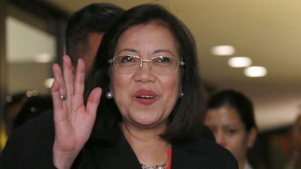 Ousted: Philippine Supreme Court Chief Justice Maria Lourdes Sereno.