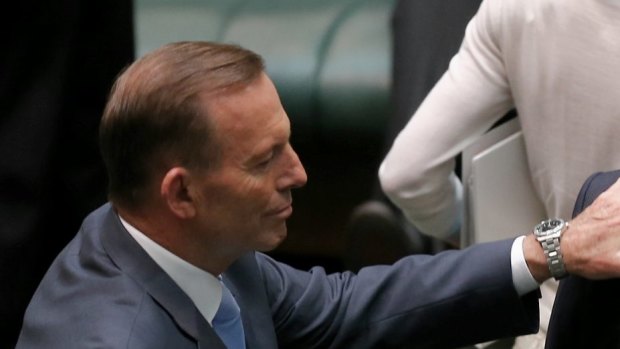 Prime Minister Tony Abbott and Treasurer Joe Hockey leave Question Time on Wednesday.