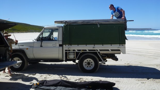 The men were last in contact with a friend on Sunday and are driving a white Toyota Landcruiser with a tray back and green canopy.