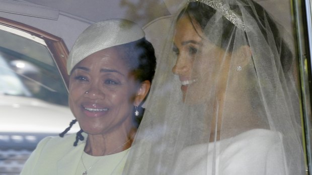 Meghan Markle, right, and her mother Doria Ragland 