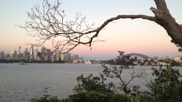 Sunrise over Sydney Harbour.