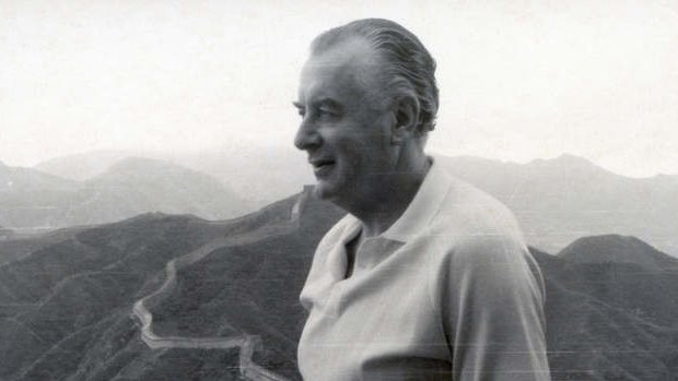 Gough Whitlam on the Great Wall of China during a visit in 1971.