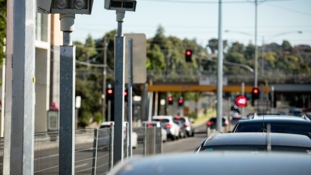 Road safety cameras at the intersection of Batesford Road and Warrigal Road in Chadstone