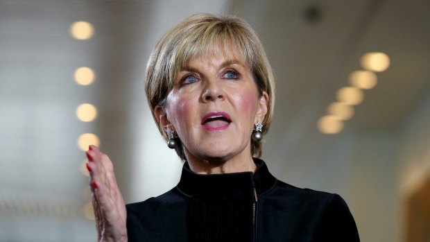 Julie Bishop said she would have trouble working with anyone involved in an attempt to undermine the Australian government. 