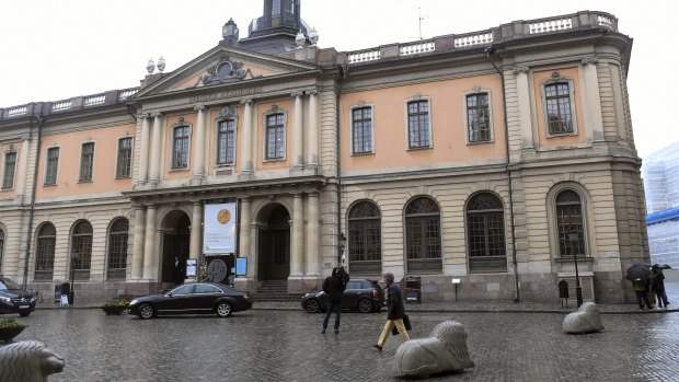The old Stock Exchange Building, home of the Swedish Academy in Stockholm.
