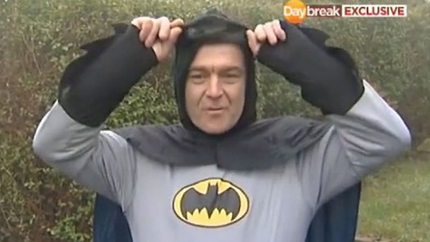 I'm Batman ... Stan Warby unmasks himself as Britain's caped crusader.