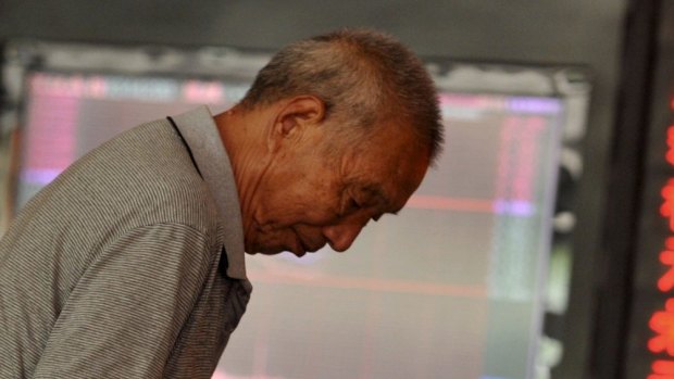 Shares are plunging again in Shanghai.