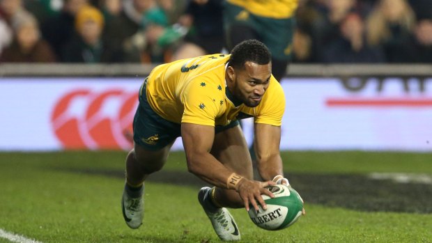 At the double: Wallabies winger Sefanaia Naivalu grabbed two tries for the Rebels, but it wasn't enough.