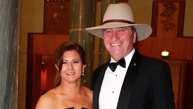 Barnaby Joyce with his estranged wife Natalie in happier times. The pair have now separated. 