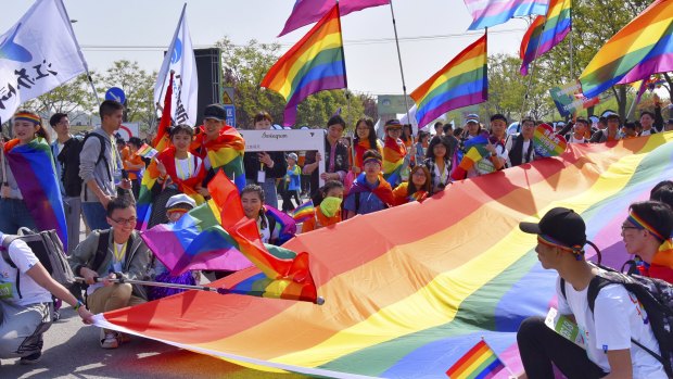 Gay activists in China.