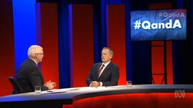 Shorten went toe-to-toe with host Tony Jones.