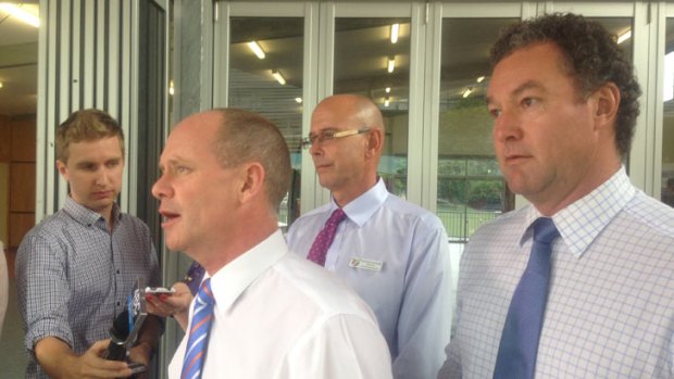 Premier Campbell Newman and Education Minister John-Paul Langbroek announce education funding.