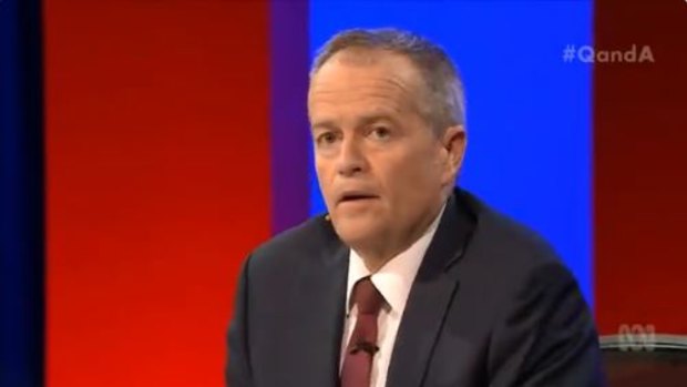 Bill Shorten on Q&A on Monday night. 