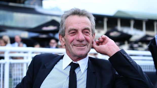 Listen up: Trainer Gerald Ryan is all smiles after Trapeze Artist's victory.